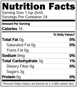 Vanilla Bean Paste Nutrition