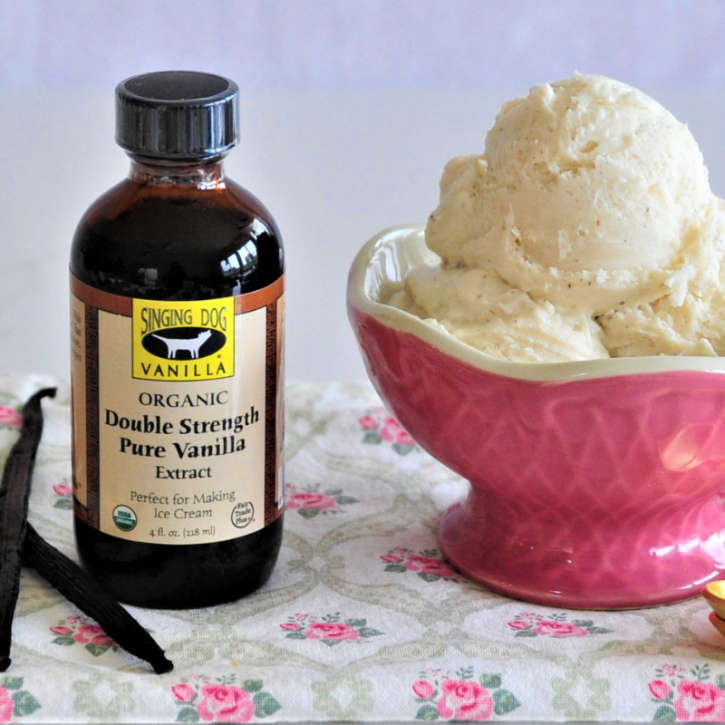 Vanilla Ice Cream made with Double Strength Vanilla