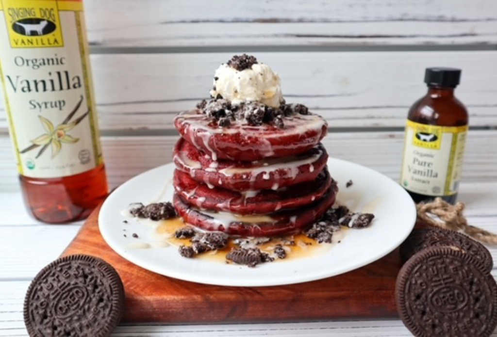 Stack of Red Velvet Pancakes