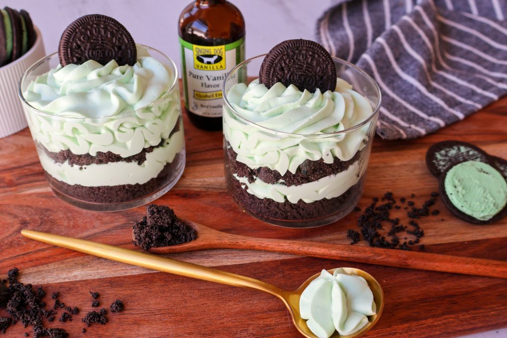 Mint Oreo Cheesecake Shooters