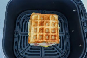 Vanilla Waffle Breakfast Sandwich in Air Fryer