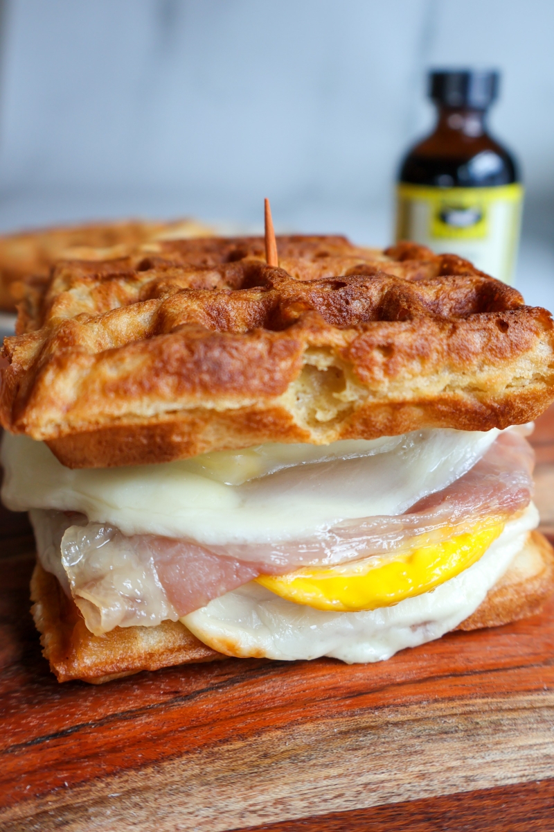 Sausage, Egg, and Cheese Donut Breakfast Sandwiches - Shared Appetite