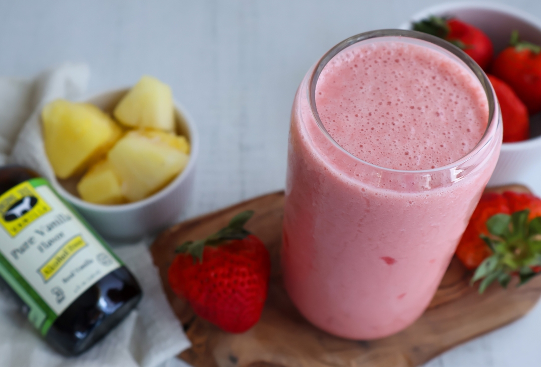 Strawberry Cherry Smoothie - Spirited and Then Some